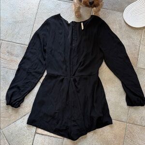 Black long sleeve romper